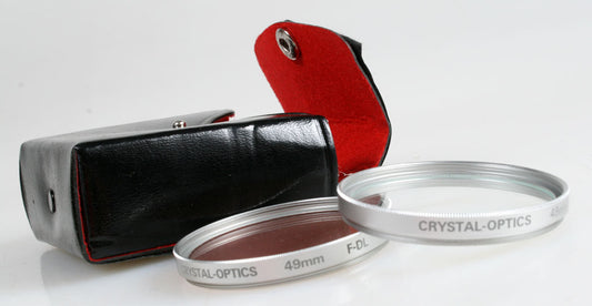 49MM FILTERS SET OF 2 IN ORIG. CASE (UV,F-DL)