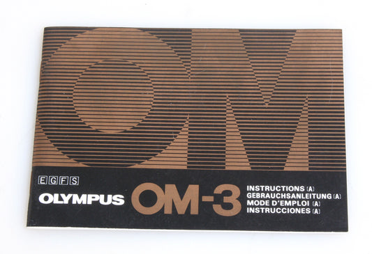 EGFS OLYMPUS OM-3 INSTRUCTIONS MANUAL