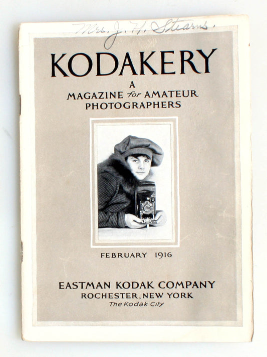 VINTAGE KODAKERY MAGAZINE FOR AMATEUR PHOTOGRAPHERS, FEBUARY 1916 EDITION