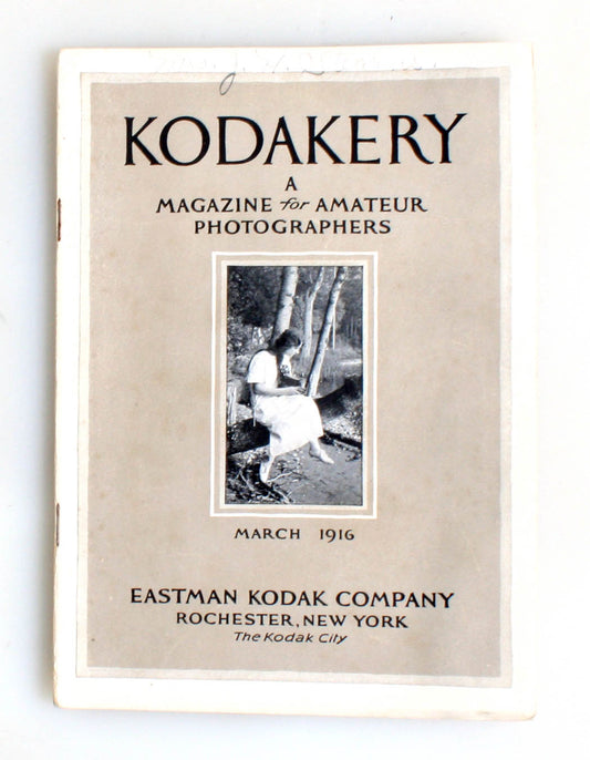 VINTAGE KODAKERY MAGAZINE FOR AMATEUR PHOTOGRAPHERS, MARCH 1916 EDITION
