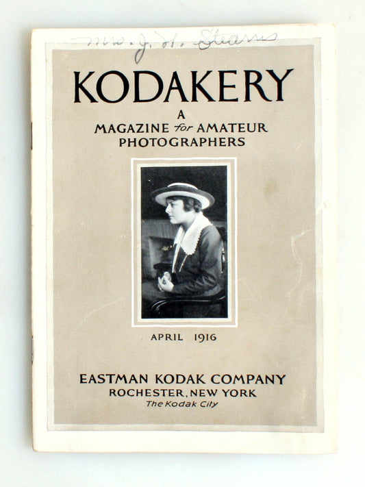 VINTAGE KODAKERY MAGAZINE FOR AMATEUR PHOTOGRAPHERS, APRIL 1916 EDITION