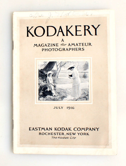 VINTAGE KODAKERY MAGAZINE FOR AMATEUR PHOTOGRAPHERS, JULY 1916 EDITION