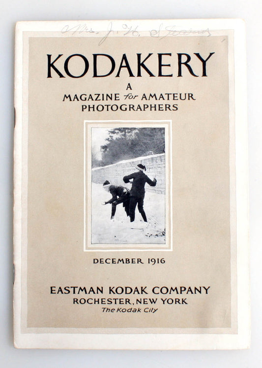 VINTAGE KODAKERY MAGAZINE FOR AMATEUR PHOTOGRAPHERS, DECEMBER 1916 EDITION