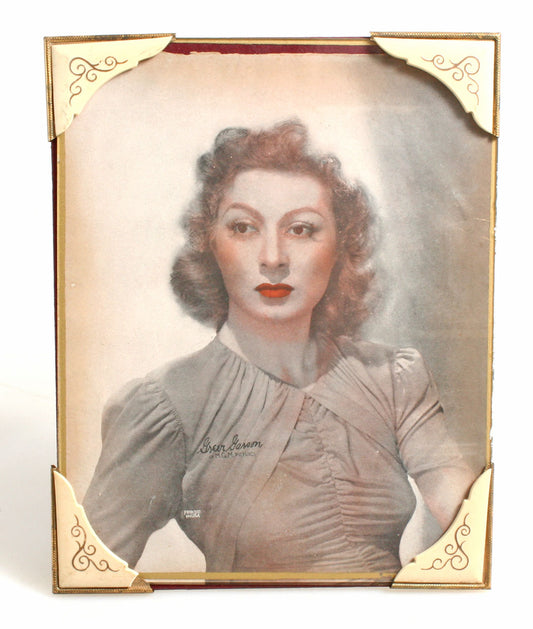 Greer Garson U.S.A. Print in Frame//Vintage Image