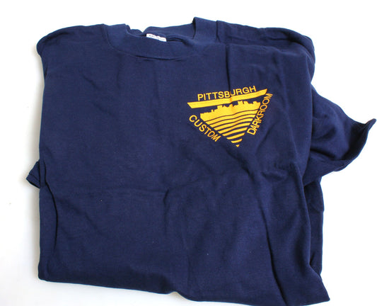 Pittsburgh Custom Darkroom T-Shirt//Navy Blue Shirt//Short Sleeves//XXL