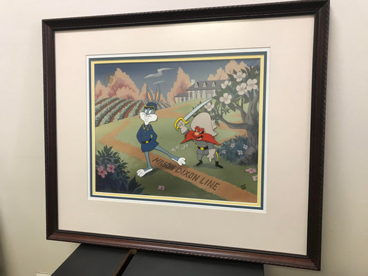 The Mason Dixon Line Signed By Friz Freleng//1992//Bugs Bunny//Animation Art
