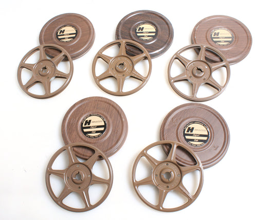 MOVIE CANS AND REEL LOT OF 10