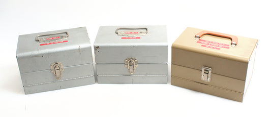 MOVIE FILM STORAGE BOXES METAL SET OF 3