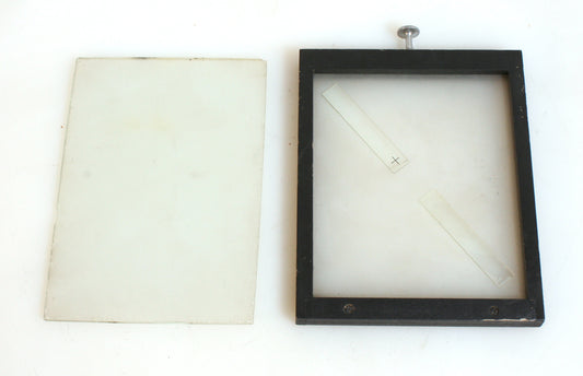 GROUND GLASS TRAY 4 3/4 X 6 AND GROUND GLASS 4 3/8 X 6 1/8 SET OF 2