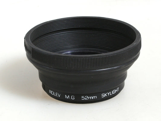 52MM RUBBER LENS HOOD WITH SKYLIGHT FILTER