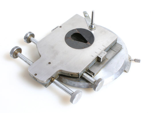 MICROSCOPE CIRCULAR ROTARY STAGE GREAT SHAPE STAINLESS STEEL PRECISION