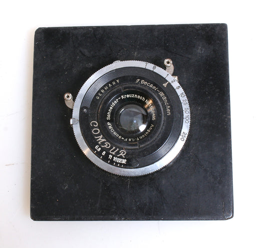 EARLY SCHNEIDER ANGULON 9CM, 90MM F/6.8 WIDE ANGLE LENS ON BOARD