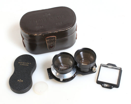 65MM F/3.5 MAMIYA C SERIES TLR LENS WITH ORIGINAL FRONT CAP + CASE + SCREEN