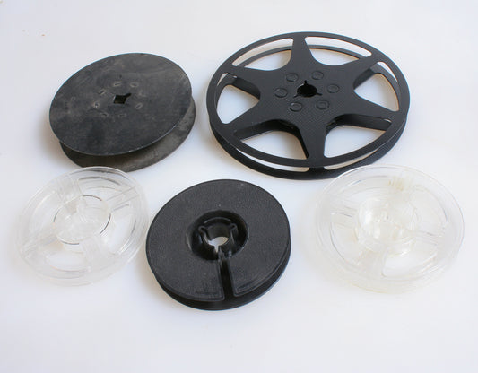 MOVIE REELS, ASSORTED SIZES, SET OF 5