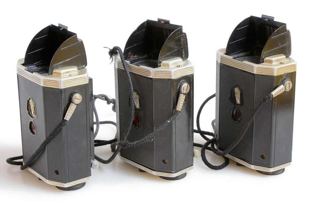 TWIN LENS VINTAGE ORIGINAL FILM CAMERAS, SET OF 3, DISPLAY ONLY