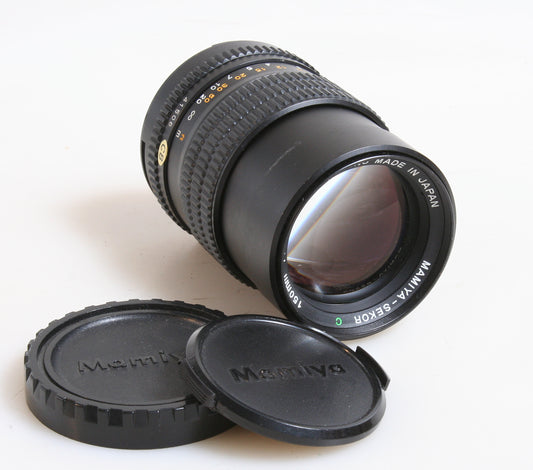 150mm F 3.5 N MAMIYA SEKCOR C LENS FOR MAMIYA 645 , W/ FRONT AND REAR CAPS