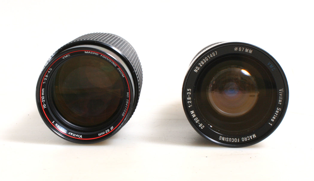 28-90MM 2.8-3.5 AND 70-210MM 2.8-4.0 VIVATAR FOR FD MOUNT BOTH W/ F&R CAPS