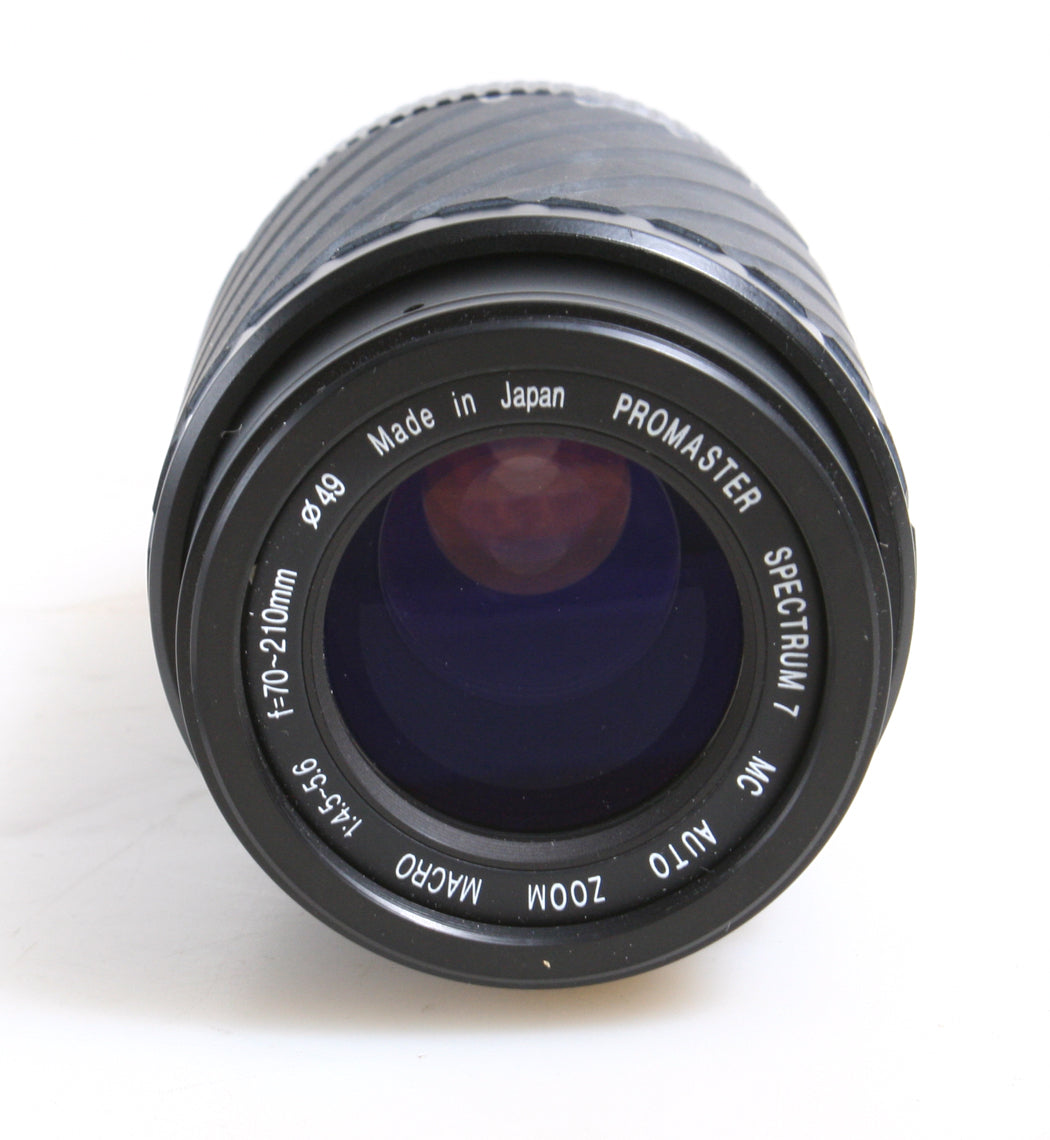 70-210MM 4.5-5.6 MACRO ZOOM FOR FD MOUNT WITH FRONT AND REAR CAPS