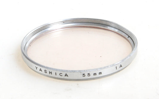 GENUINE YASHICA 55MM SKYLIGHT 1A LENS FILTER VINTAGE ORIGINAL
