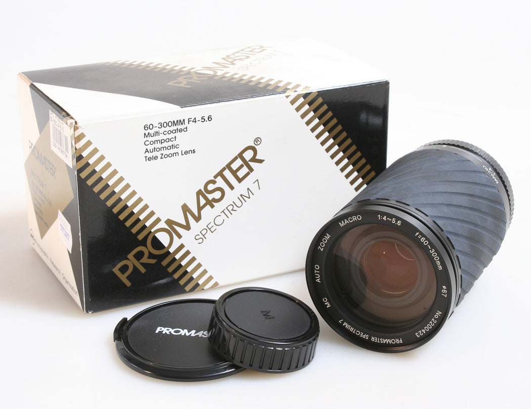 PROMASTER 60-300MM F 4-5.6 FOR MINOLTA MD, IN BOX