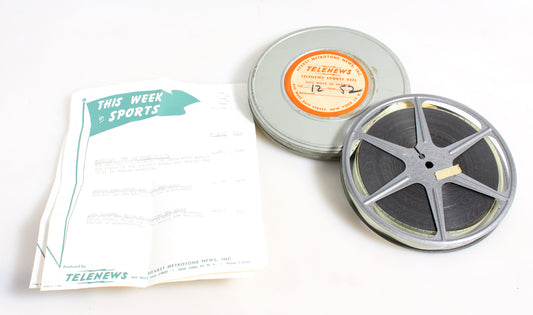 16MM MOVIE FILM IN CAN 1961 MUSCLE MEN, FOOTBALL, AUTO RACING