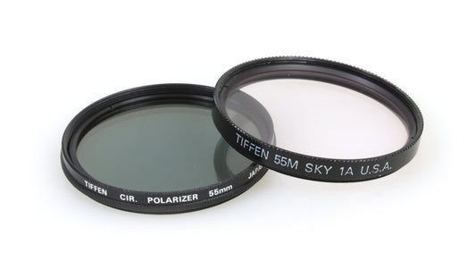 TIFFEN 55MM POLARIZER AND SKY FILTER SET OF 2