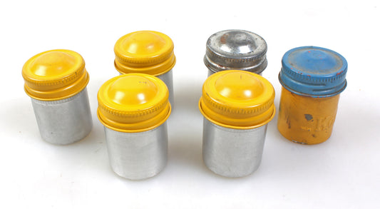 Kodak Tin Film Cans, Set of 6//Metal Film can