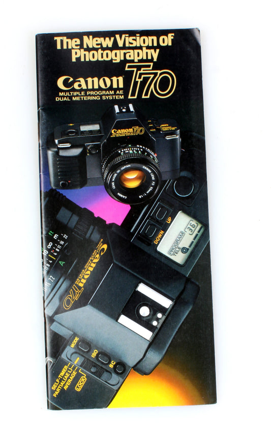 Canon T70 Info Pamphlet//Brochure