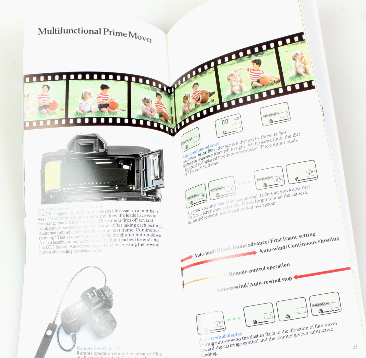 Canon T70 Info Pamphlet//Brochure