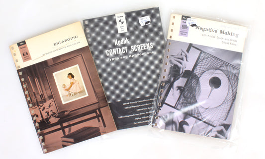Kodak Data Booklets, Set of 3//Enlarging Photos//Contact Screens//Nagative Makin
