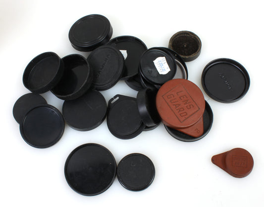 CAMERA LENS CAPS COLLECTION, 25 VARIOUS SIZES