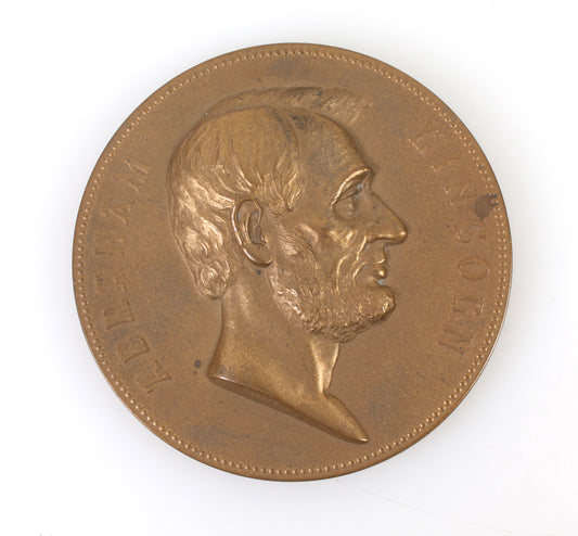 ABRAHAM LINCOLN 3 BRONZE INAUGURATION ASSASSINATION MEDAL