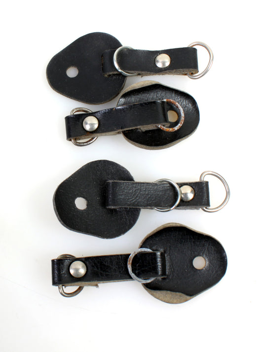 CAMERA STRAP LUG RINGS WITH LEATHER PROTECTORS •• 2 SETS ••