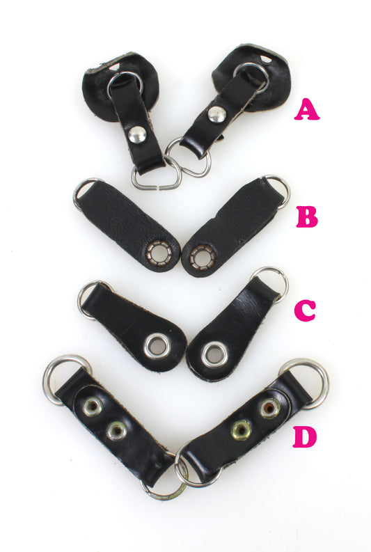 CAMERA STRAP LUG RINGS WITH LEATHER PROTECTORS •• 1 SET ••