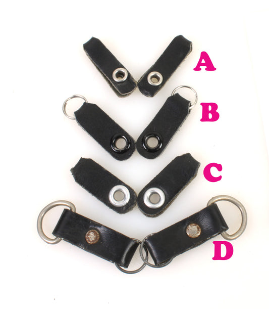 CAMERA STRAP LUG RINGS WITH LEATHER PROTECTORS •• 1 SET ••