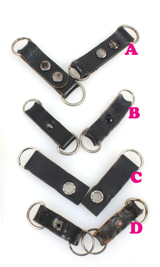 CAMERA STRAP LUG RINGS WITH LEATHER PROTECTORS •• 1 SET ••