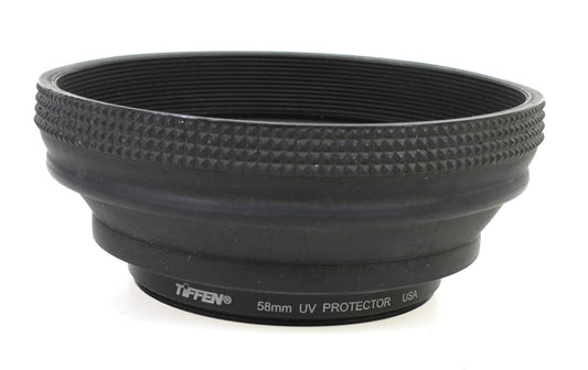 TIFFEN RUBBER LENS HOOD 58MM WITH UV FILTER