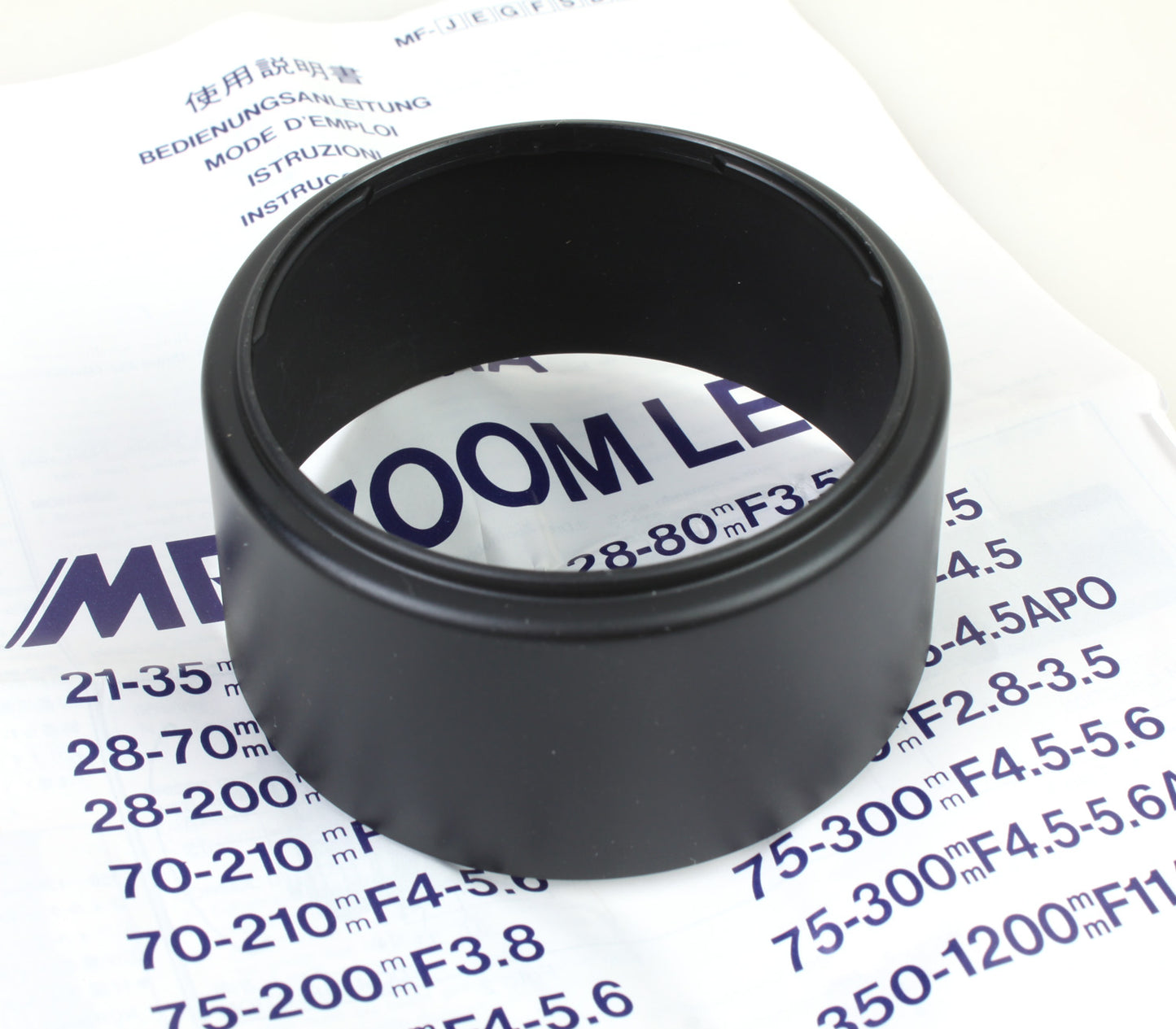 LENS HOOD WITH SIGMA ZOOM LENS MANUAL