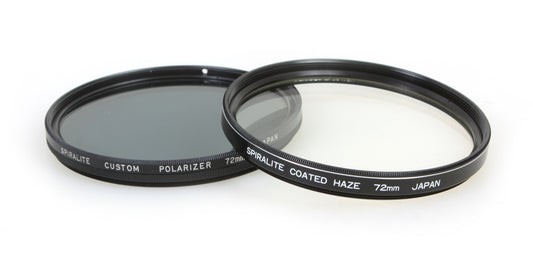 SPIRALITE 72MM POLARIZER, AND UV/HAZE FILTER SET OF 2
