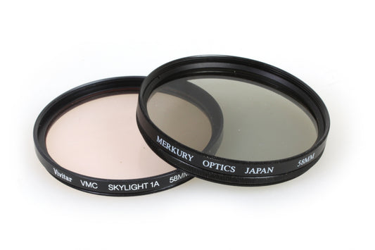 58MM FILTERS POLARIZER AND SKY SET OF 2