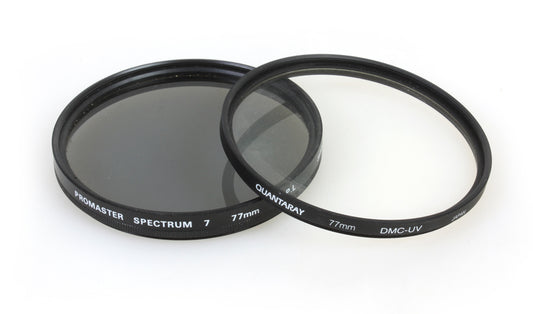 77MM UV AND POLARIZING FILTERS SET OF 2