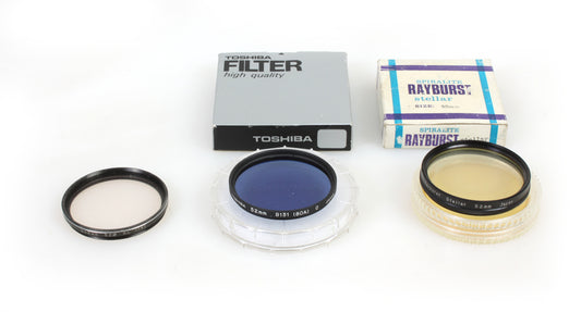 52MM FILTERS 80A BLUE, STELLAR, SKY, SET OF 3