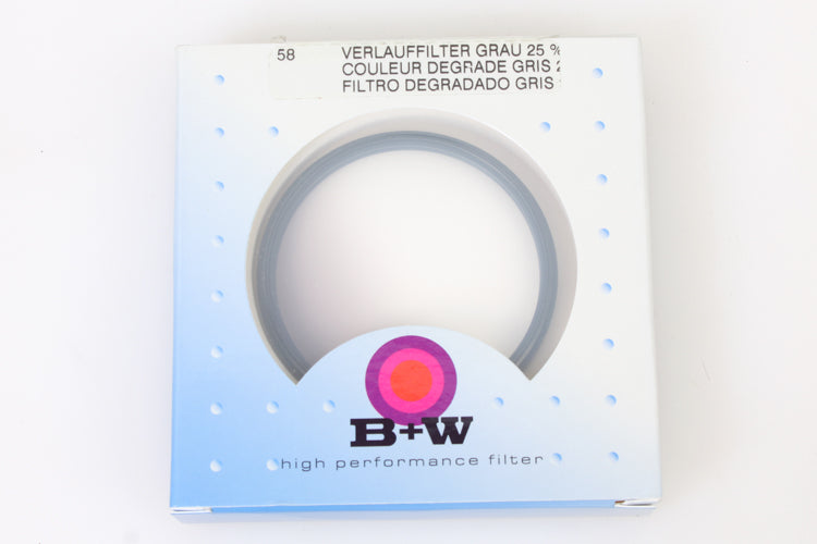 B+W 502 COLOUR GRAD GREY 25% 58MM FILTER (63816)