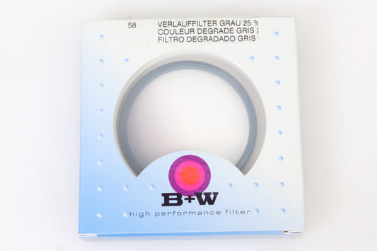B+W 502 COLOUR GRAD GREY 25% 58MM FILTER (63816)