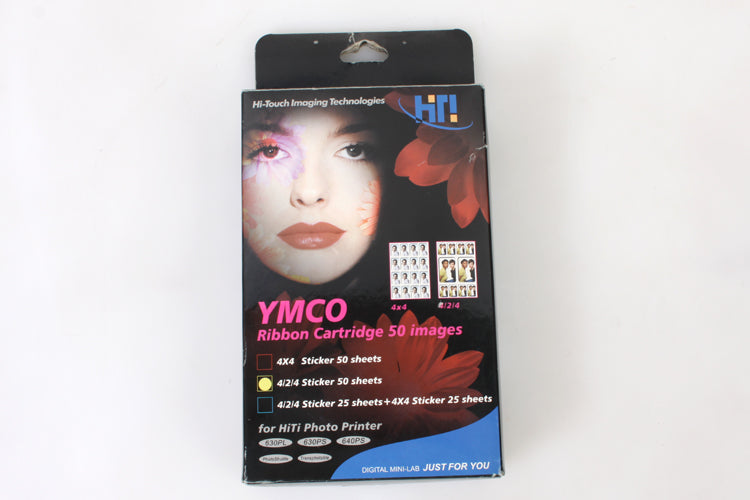 HI-TOUCH IMAGING 4/2/4 STICKER PACK - 50 SHEETS & RIBBON CARTRIDGE 640PS/630PS