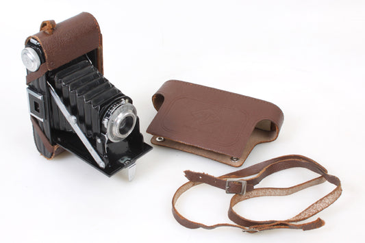AGFA BILLY I CAMERA WITH AGFA AGNAR F/6.3 105MM LENS + CASE