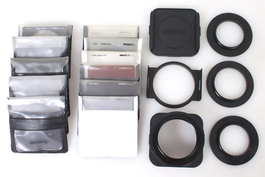 DSLR/35MM AMBICO FILTER SYSTEM W 11 FILTERS & ADAPTERS