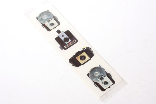 VINTAGE FILM CAMERA STICKERS, SET OF 6