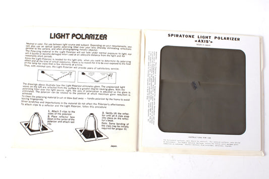 SPIRATONE POLARIZER LIGHT FILTER 6 INCH SQ IN FRAME SET 2