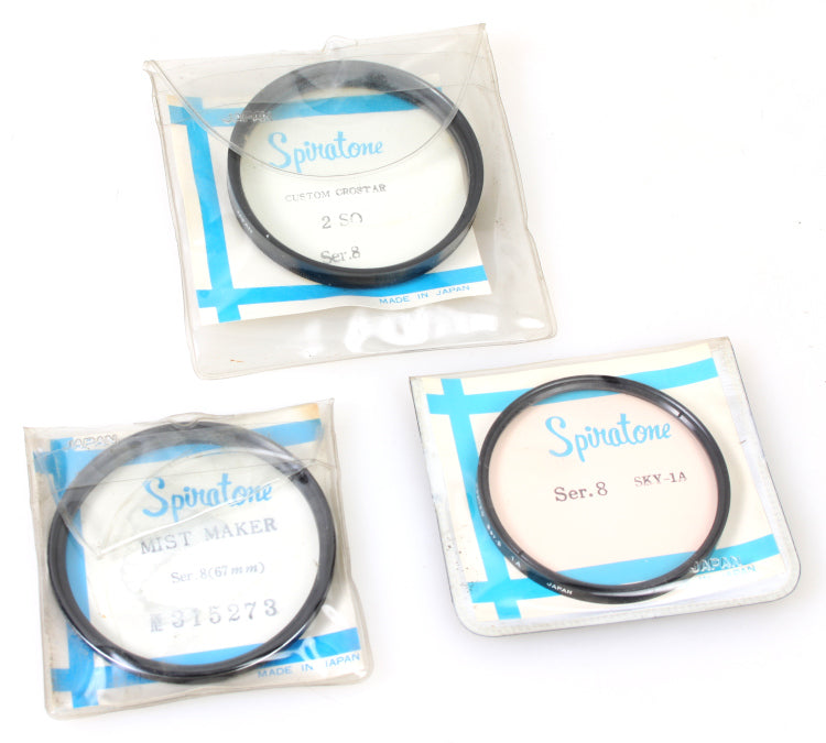 Spiratone Series 8 (VIII) Filters, Set of 3 - Mist Maker / Sky / Crostar